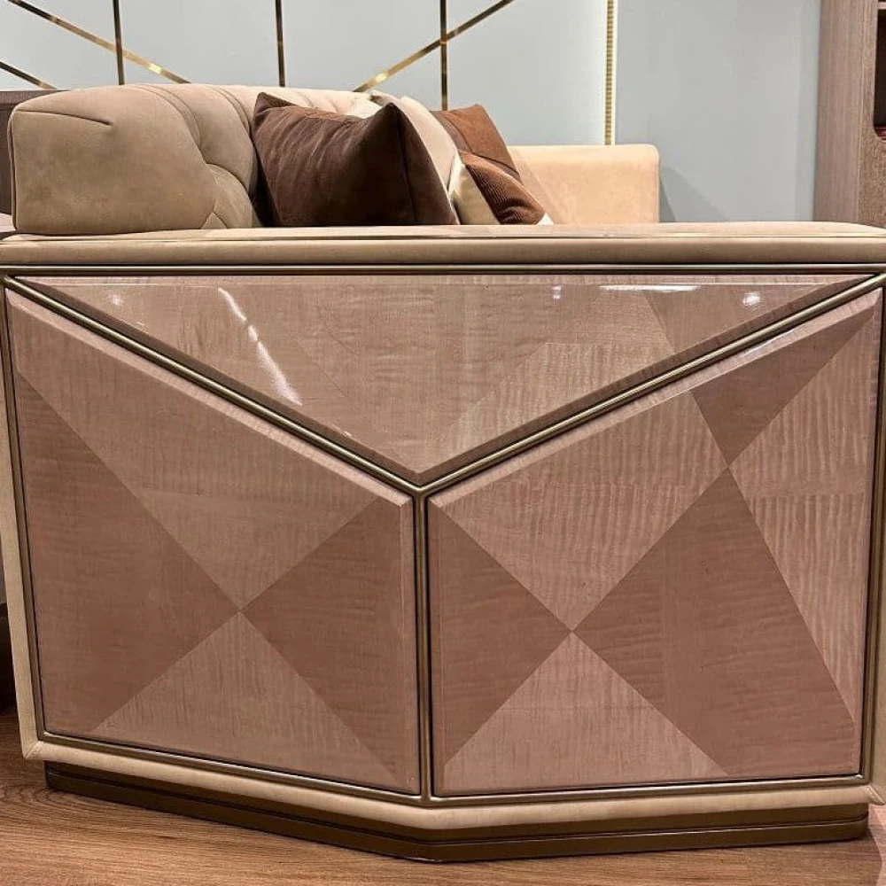 Декоративная панель дивана Tiffany Pearl beige со шпоном и лаковым покрытием